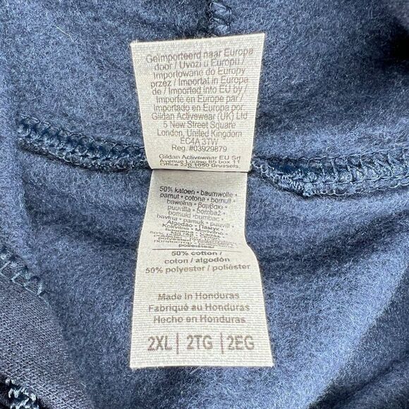 Gildan Hoodie Mens Size XXL Heavy Blend Adult Full Zip Hooded Sweater Sweatshirt - Picture 9 of 9